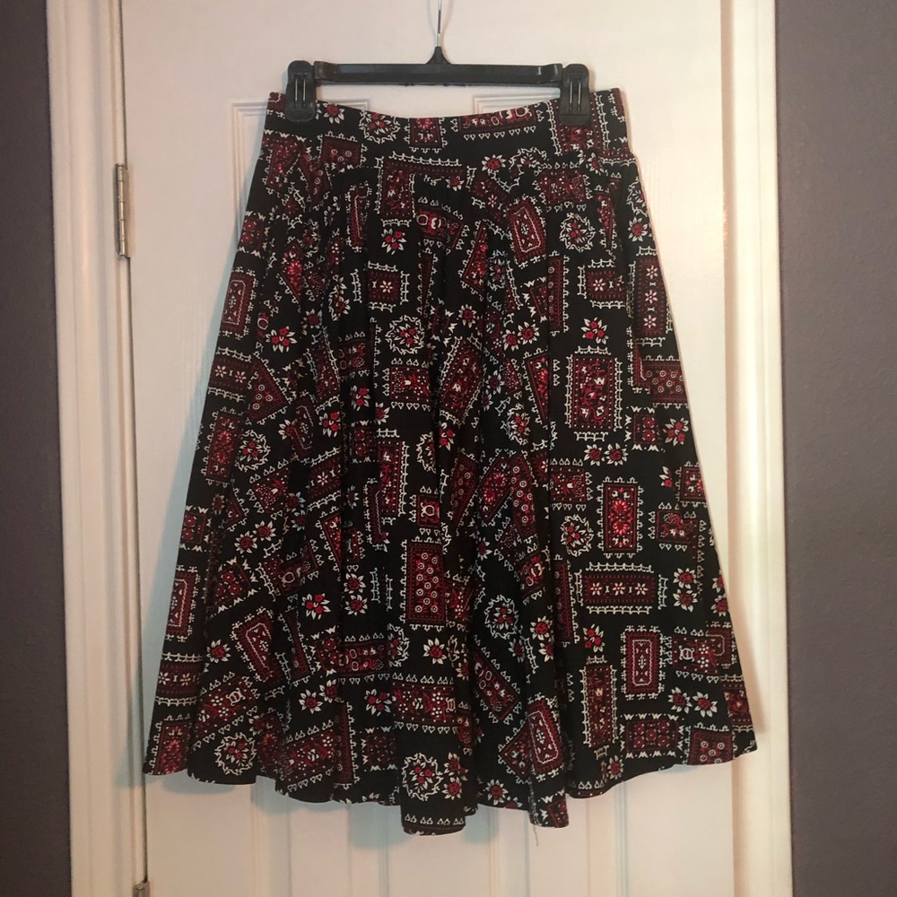 Pin up girl clothing PUG Bandanna skirt Sz L